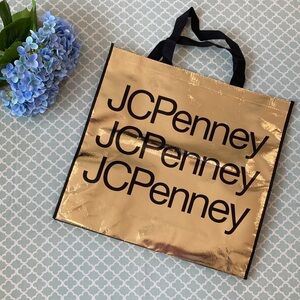 JC Penny Reusable Gold Shopping Bag Black Friday 2024
